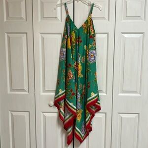 NWT Mlle Gabrielle Floral Scarf Dress Size XL